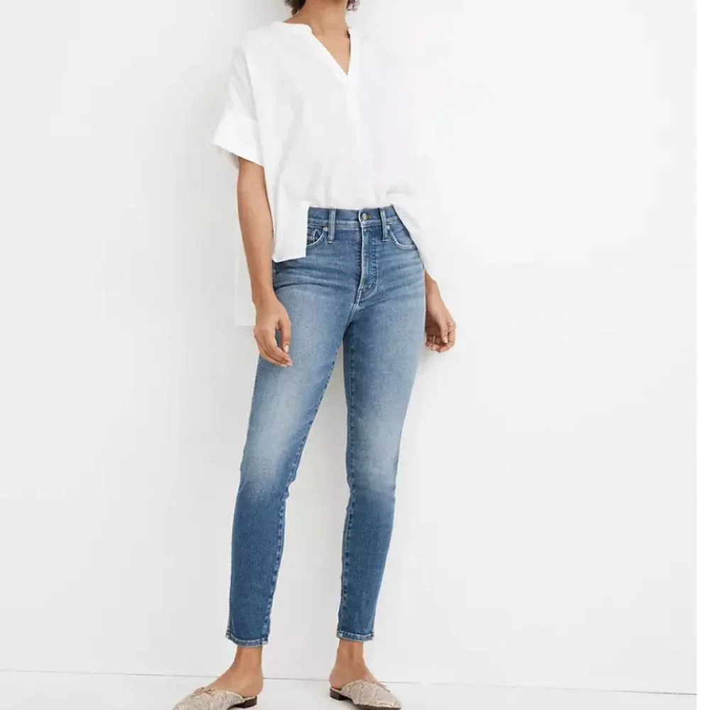 Madewell High-Rise Crop Skinny Jeans in Sheffield Size 26 - Picture 1 of 4